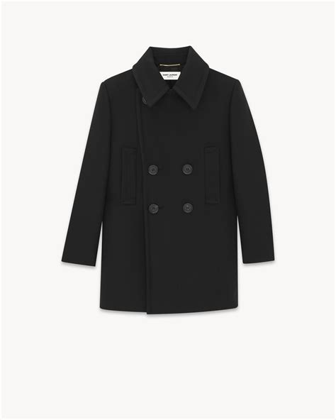 the pea coat ysl|Double.